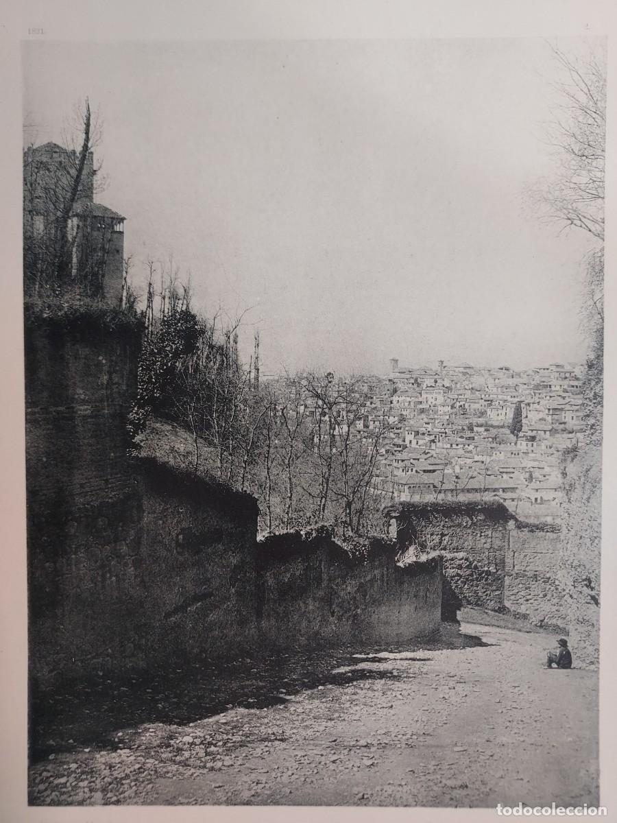 Arte: Fototipia a&ntilde;o 1891: GRANADA. VISTA DESDE LA CUESTA DE LOS MUERTOS. Espa&ntilde;a Ilustrada. Hauser Menet