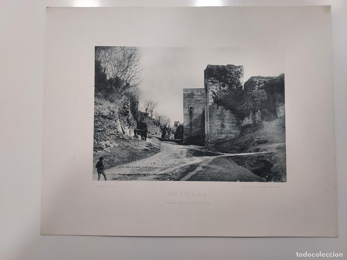 Arte: Fototipia a&ntilde;o 1891: GRANADA. TORRE DE LAS INFANTAS. Espa&ntilde;a Ilustrada. Hauser Menet