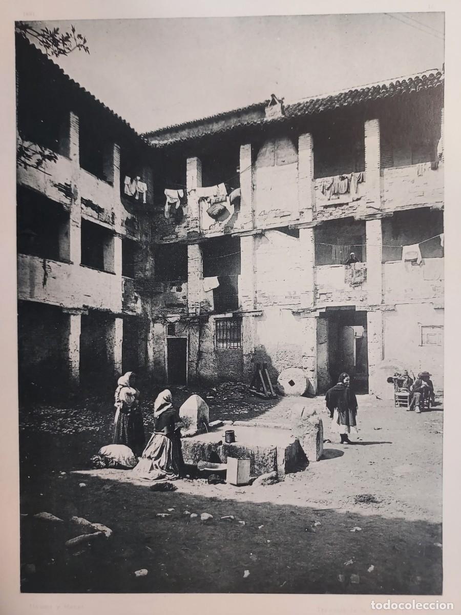 Arte: Fototipia a&ntilde;o 1891: GRANADA. PATIO DE UNA CASA ARABE. Espa&ntilde;a Ilustrada. Hauser Menet. 32x25