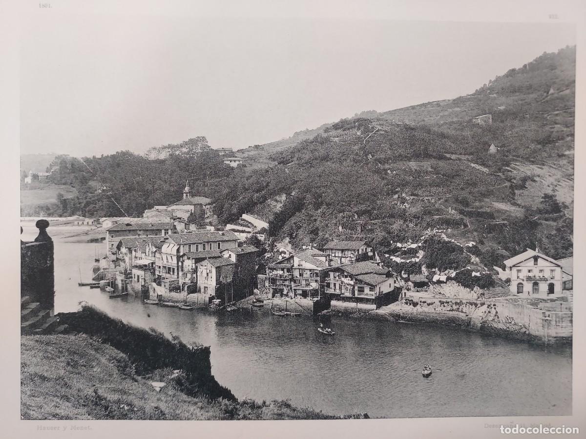 Arte: Fototipia a&ntilde;o 1891: SAN SEBASTIAN. PASAJES DE SAN PEDRO. Espa&ntilde;a Ilustrada. Hauser Menet. 32x25