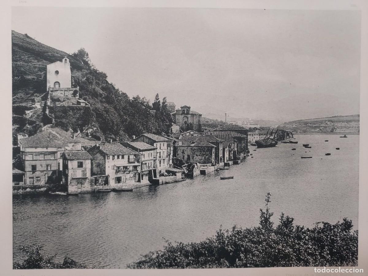 Arte: Fototipia a&ntilde;o 1892: SAN SEBASTIAN. PASAJES DE SAN JUAN. Espa&ntilde;a Ilustrada. Hauser Menet. 32x25