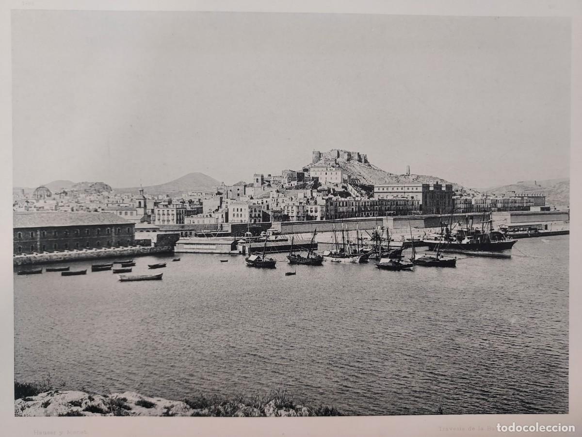 Arte: Fototipia a&ntilde;o 1892: MURCIA. CARTAGENA. VISTA GENERAL. Espa&ntilde;a Ilustrada. Hauser Menet. 32x25