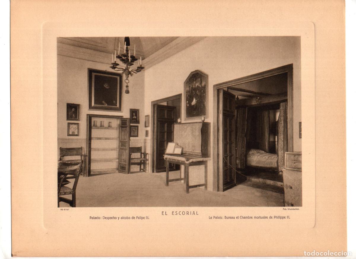 Arte: EL ESCORIAL.- PALACIO: DESPACHO Y ALCOBA DE FELIPE II. 28,7X22,3. FOT. WUNDERLICH.