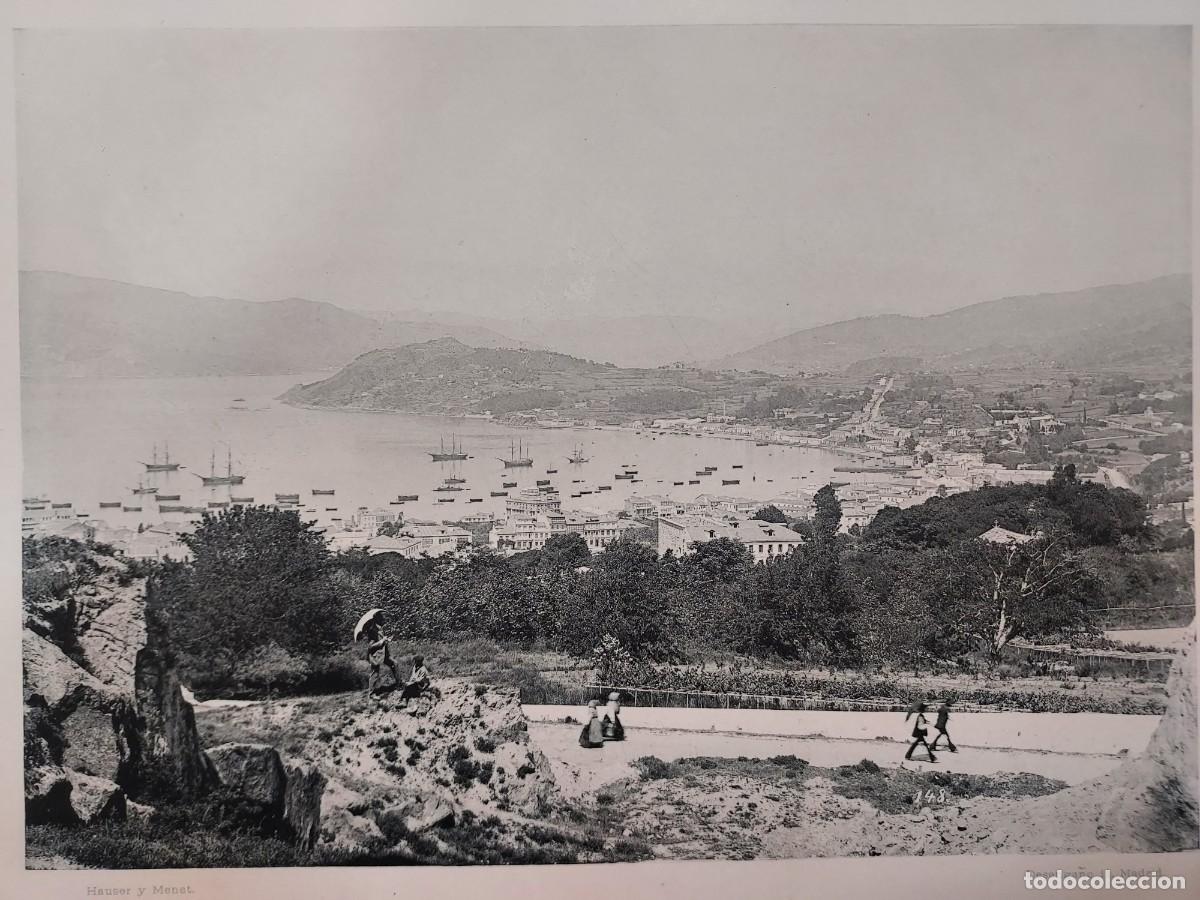 Arte: Fototipia a&ntilde;o 1892: PONTEVEDRA. VIGO. VISTA DESDE EL CASTILLO. Espa&ntilde;a Ilustrada. Hauser Menet. 32x25