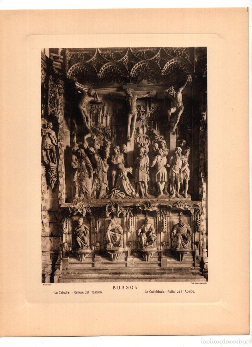 Arte: BURGOS.- LA CATEDRAL - RELIEVE DEL TRASCORO. 28,7X22,3. FOT. WUNDERLICH.