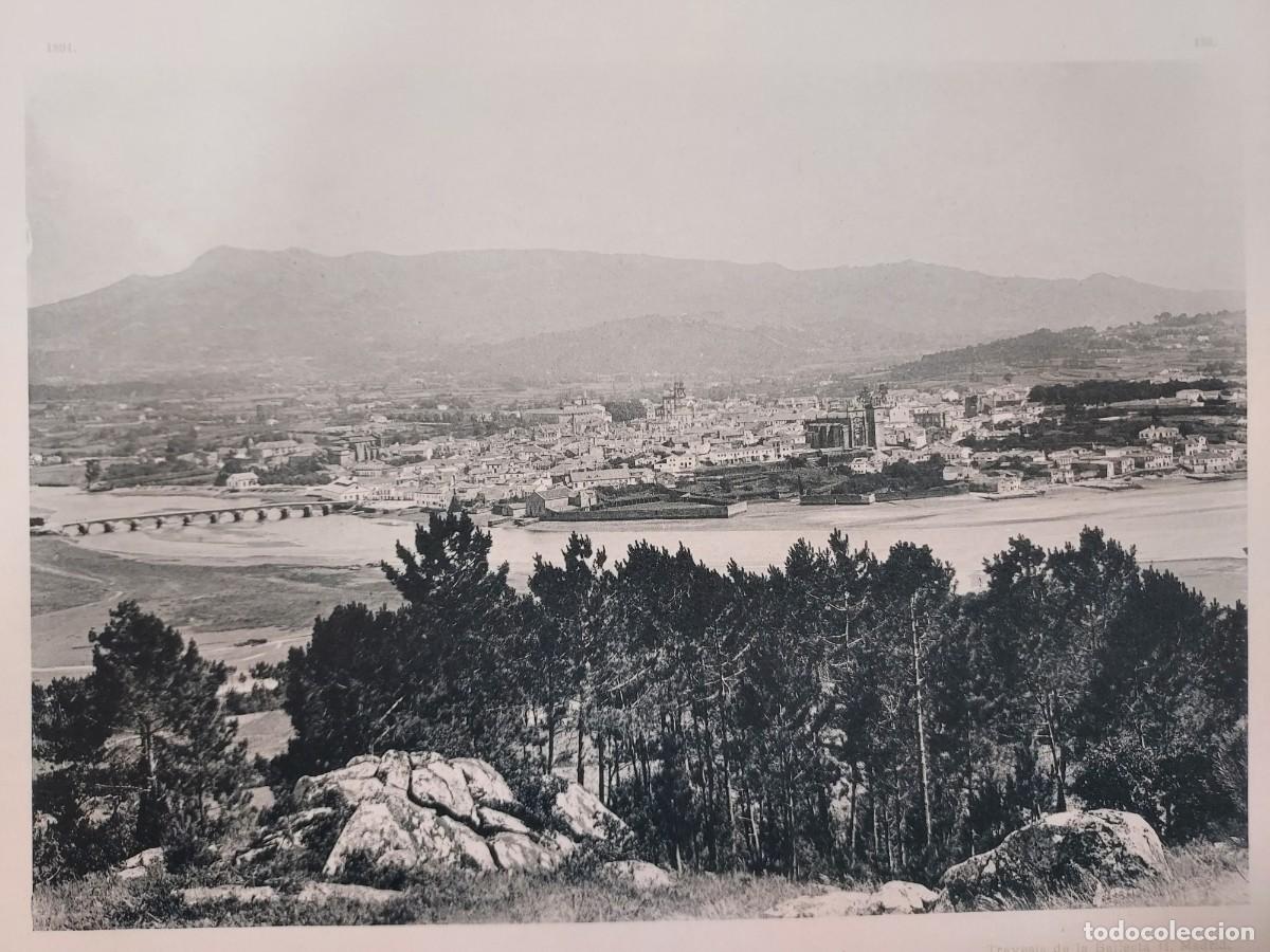 Arte: Fototipia a&ntilde;o 1891: PONTEVEDRA. VISTA GENERAL. Espa&ntilde;a Ilustrada. Hauser Menet. 32x25