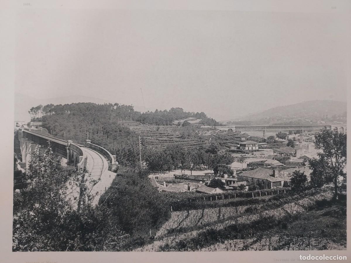 Arte: Fototipia a&ntilde;o 1891: PONTEVEDRA. REDONDELA. VISTA GENERAL. Espa&ntilde;a Ilustrada. Hauser Menet. 32x25