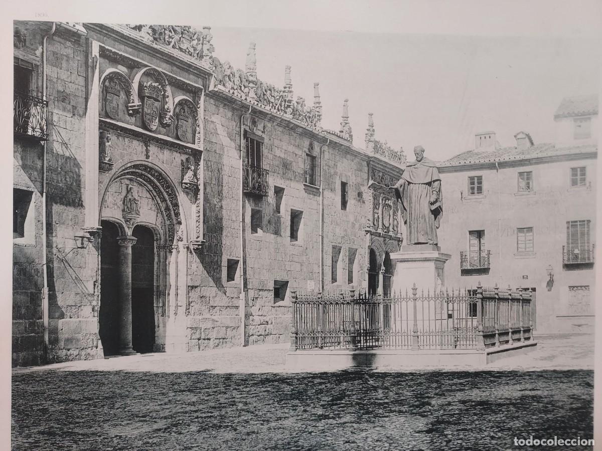 Arte: Fototipia a&ntilde;o 1891: SALAMANCA. PLAZUELA DE ESCUELAS MENORES. Espa&ntilde;a Ilustrada. Hauser Menet. 32x25