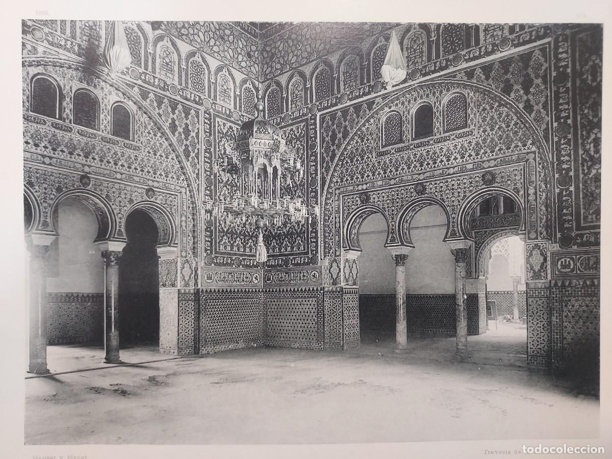 Arte: Fototipia a&ntilde;o 1892: SEVILLA. ALCAZAR: SALA DE EMBAJADORES. Espa&ntilde;a Ilustrada. Hauser Menet. 32x25
