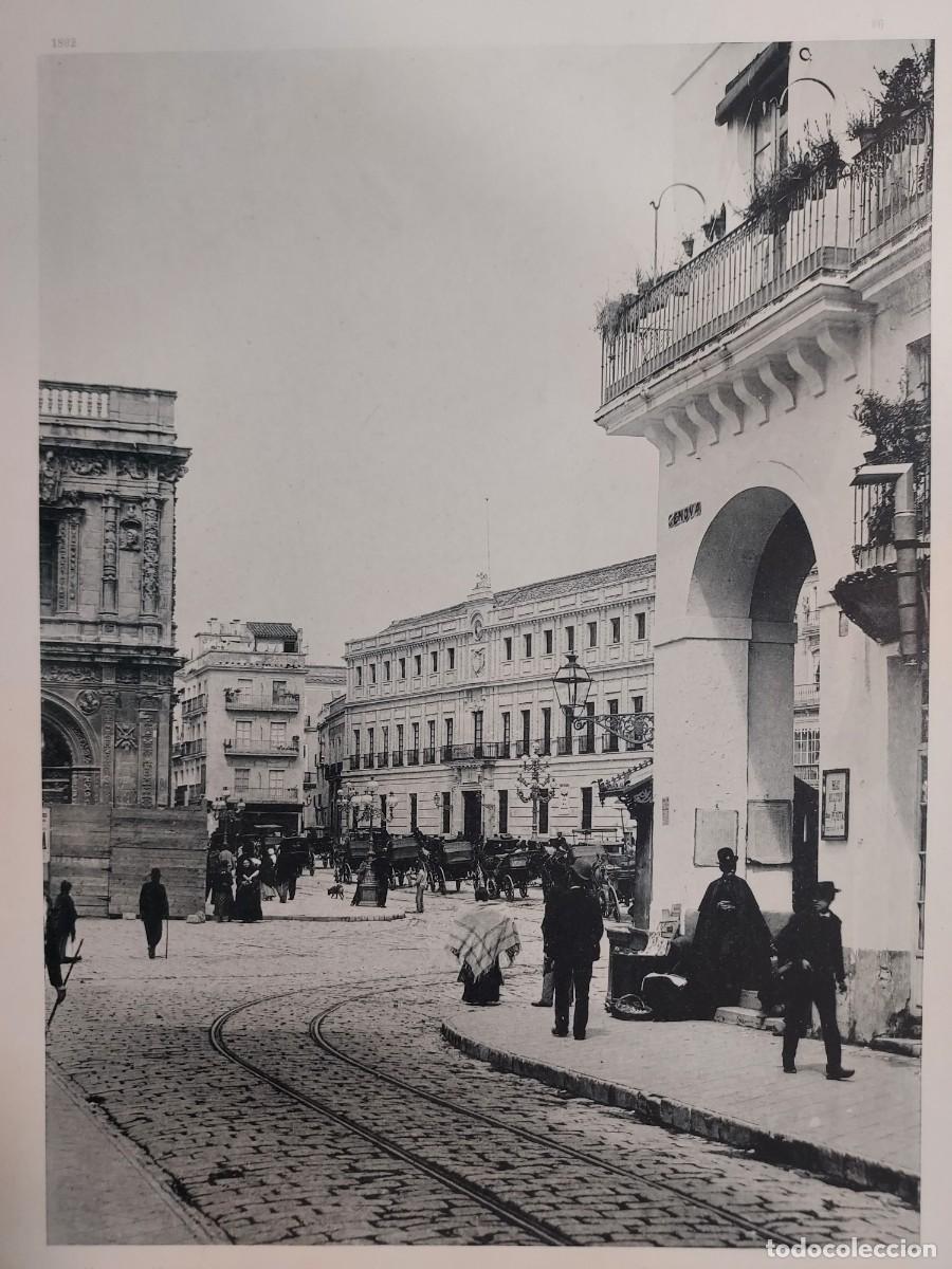 Arte: Fototipia a&ntilde;o 1892: SEVILLA. PLAZA DE LA CONSTITUCION. Espa&ntilde;a Ilustrada. Hauser Menet. 32x25