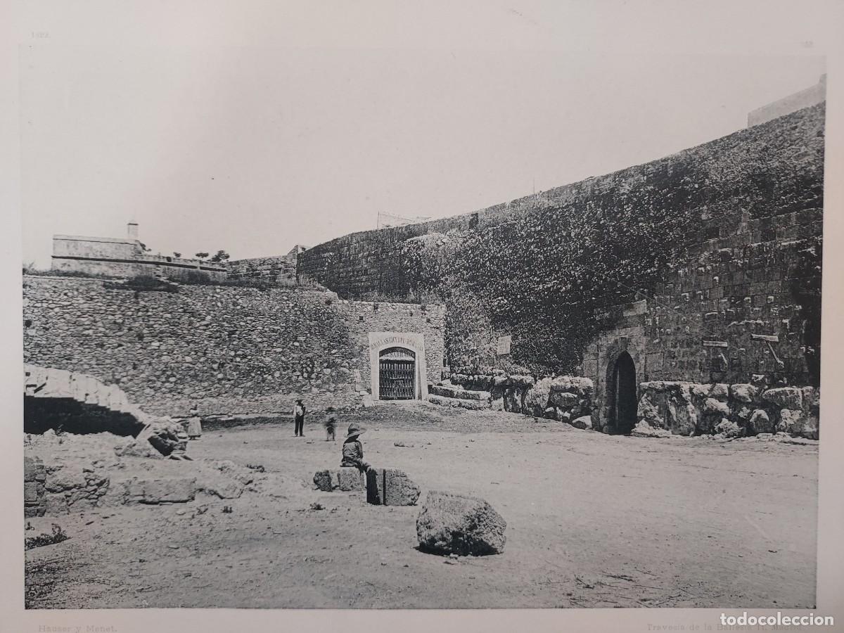 Arte: Fototipia a&ntilde;o 1892: TARRAGONA. MURALLAS CICLOPEAS-ROMANAS. Espa&ntilde;a Ilustrada. Hauser Menet. 32x25