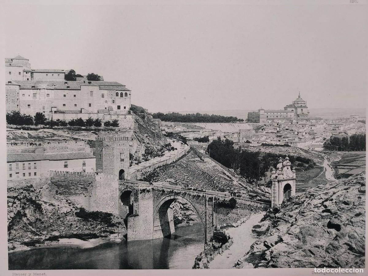 Arte: Fototipia a&ntilde;o 1892: TOLEDO. PUENTE DE ALCANTARA. Espa&ntilde;a Ilustrada. Hauser Menet. 32x25