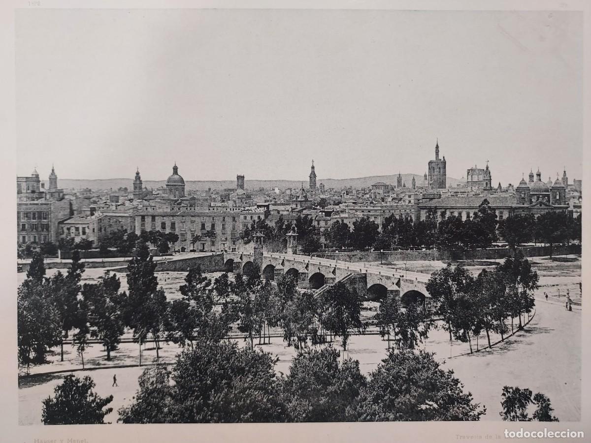 Arte: Fototipia a&ntilde;o 1892: VALENCIA. VISTA GENERAL. Espa&ntilde;a Ilustrada. Hauser Menet. 32x25