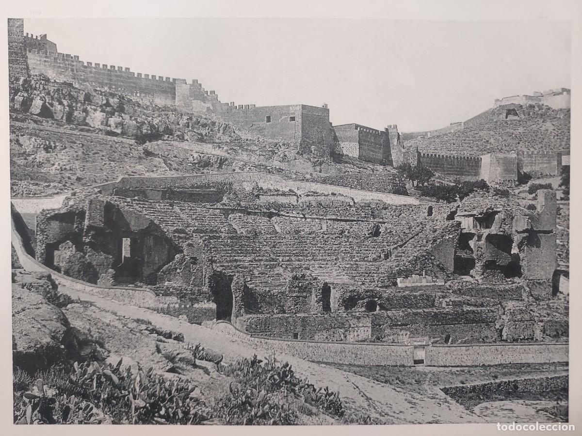 Arte: Fototipia a&ntilde;o 1892: VALENCIA. SAGUNTO. EL TEATRO ROMANO. Espa&ntilde;a Ilustrada. Hauser Menet. 32x25