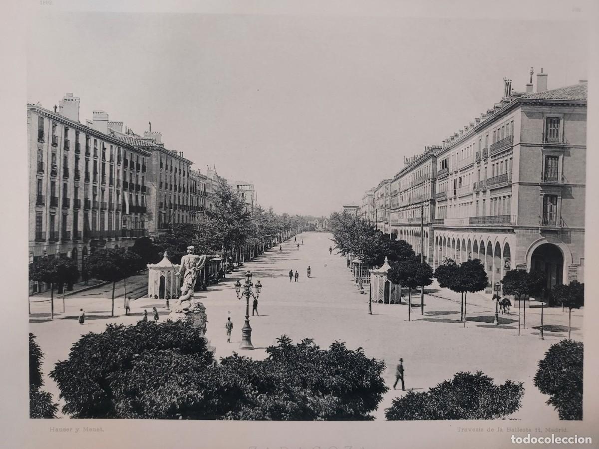 Arte: Fototipia a&ntilde;o 1892: ZARAGOZA. EL PASEO DE LA INDEPENDENCIA. Espa&ntilde;a Ilustrada. Hauser Menet. 32x25