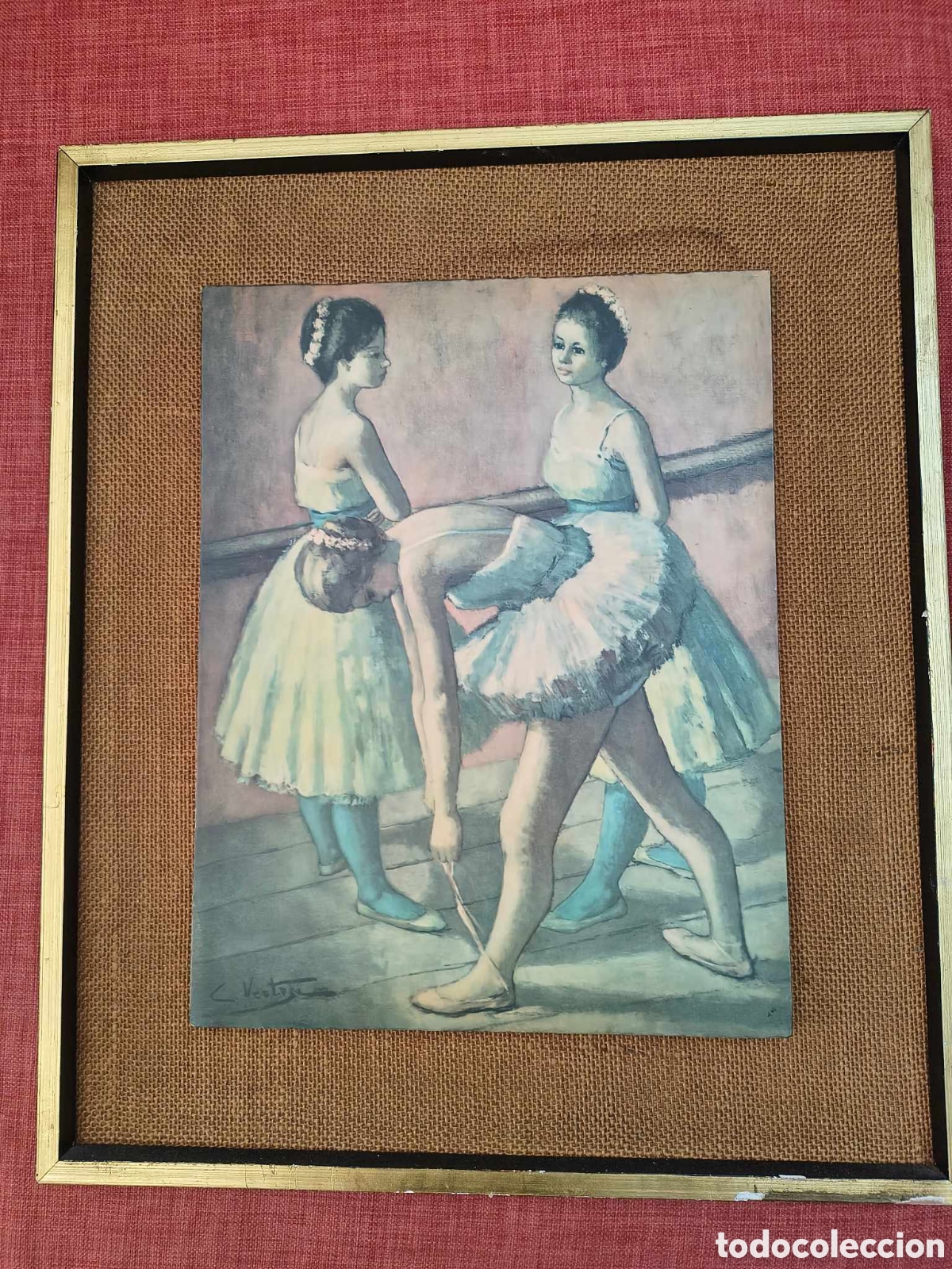 Arte: L&aacute;mina de Bailarinas enmarcada - Foto 2