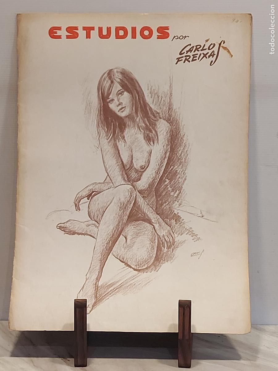 Arte: ESTUDIOS | CARLOS FREIXAS | CARPETA 8 L&Aacute;MINAS ER&Oacute;TICAS | ARTE ORIGINAL A&Ntilde;OS 70