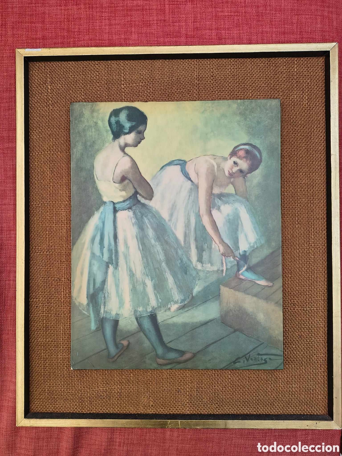 Arte: L&aacute;mina de Bailarinas enmarcada - Foto 3