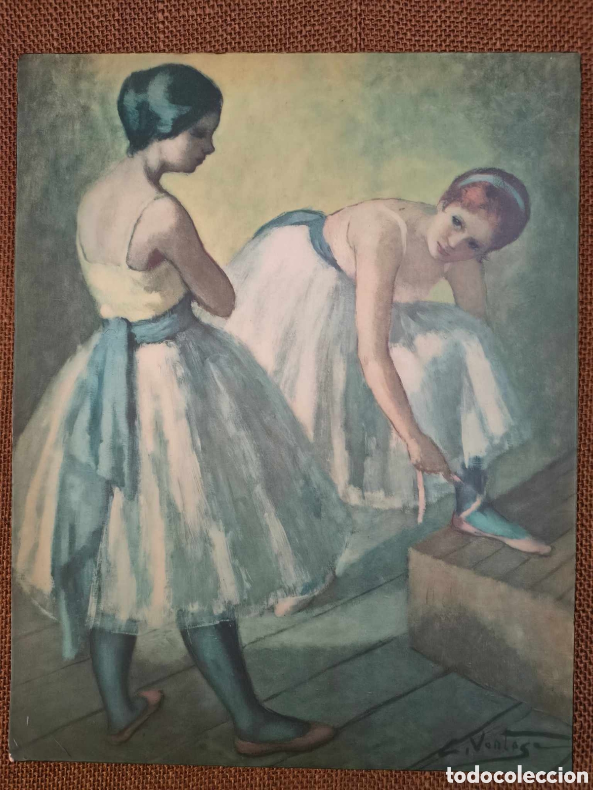 Arte: L&aacute;mina de Bailarinas enmarcada - Foto 1