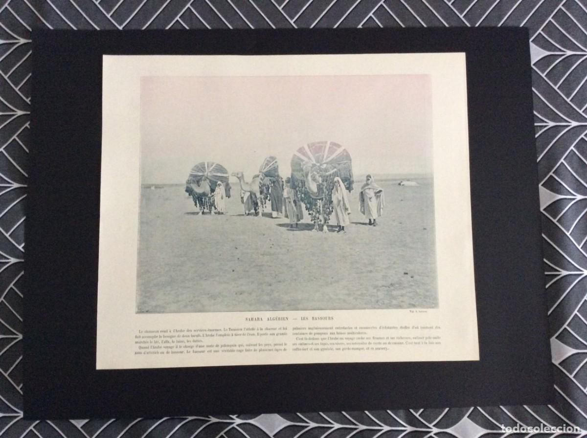 Arte: L&aacute;mina fotogr. monocrom&aacute;tica do s&eacute;culo XIX - Alg&eacute;rie - Sahara Alg&eacute;rien - Les Bassours