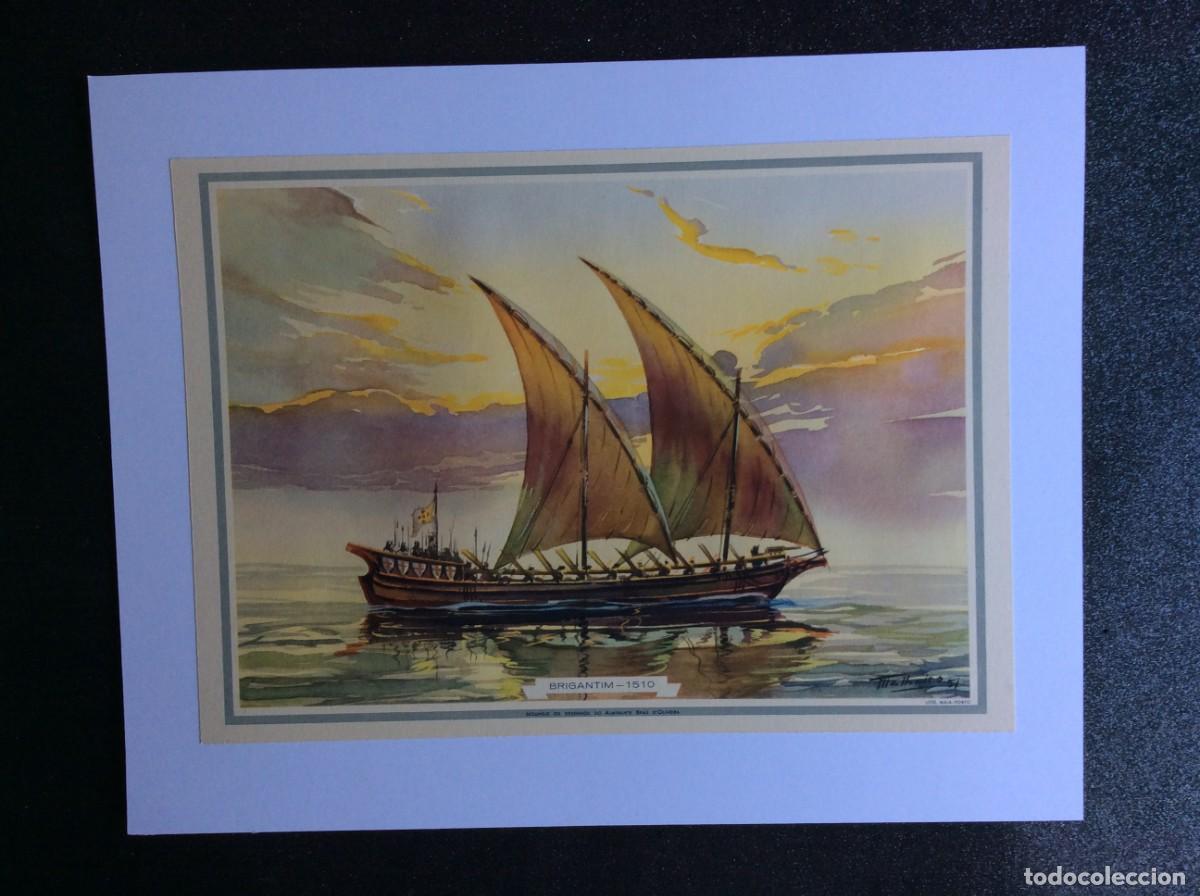 Arte: Brigantim - 1510 Por Almirante Jo&atilde;o Braz de Oliveira. Estampa original de 1952