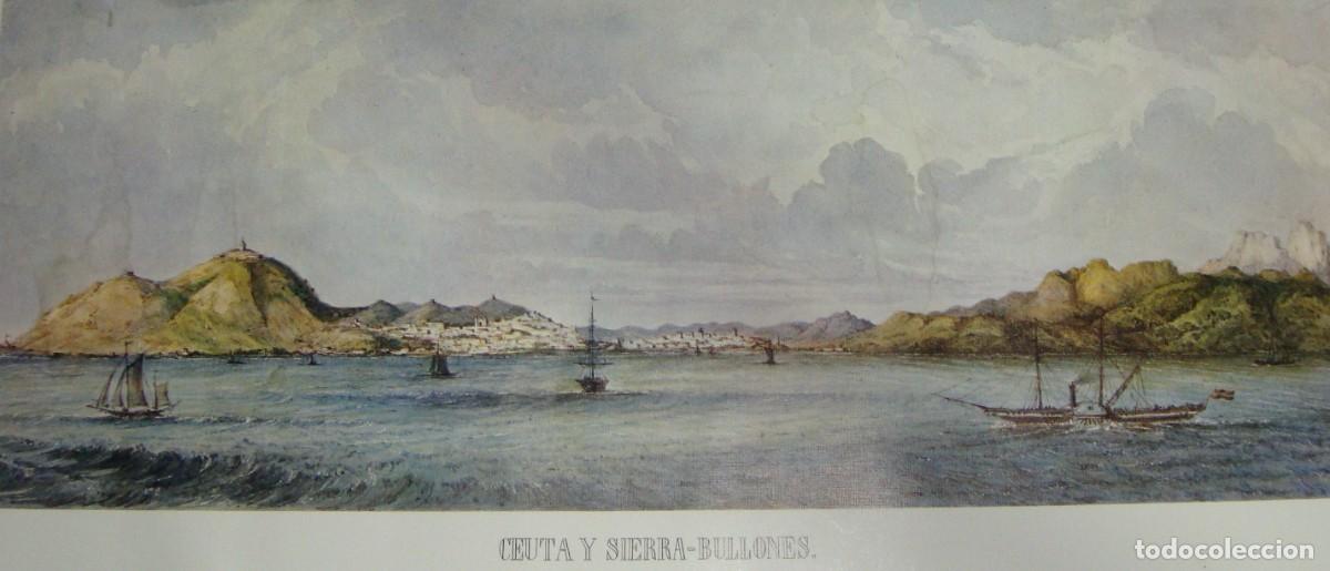 Arte: &ldquo;Ceuta y Sierra-Bullones&rdquo; &middot; Vista mar&iacute;tima de Ceuta &middot; Guerra de &Aacute;frica (1859&ndash;1860)