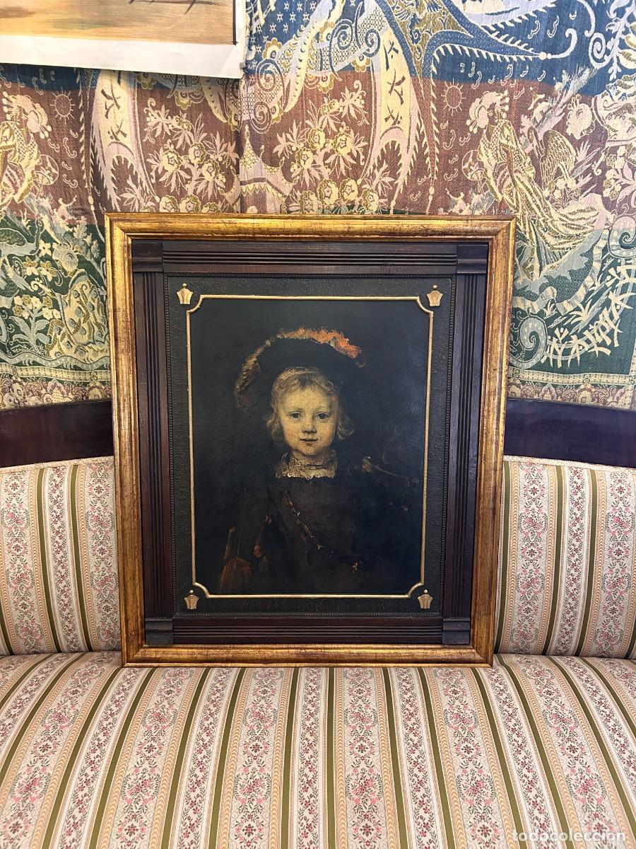 Arte: Cuadro antiguo Retrato de un Ni&ntilde;o