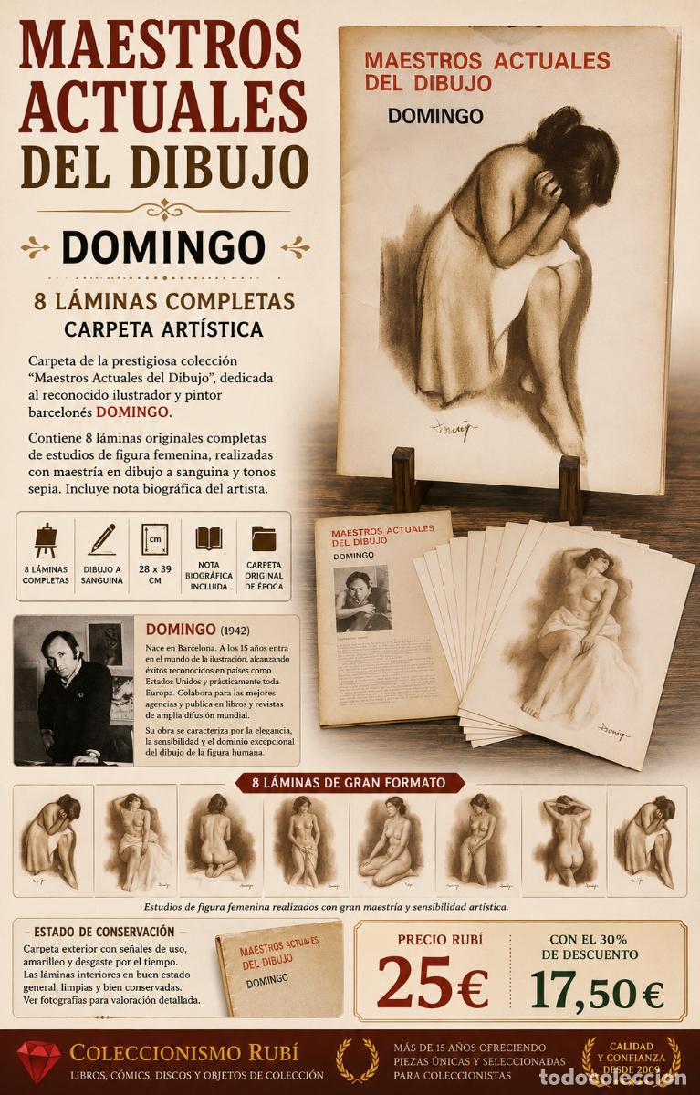 Arte: MAESTROS ACTUALES DEL DIBUJO | DOMINGO | 8 L&Aacute;MINAS COMPLETAS | CARPETA ART&Iacute;STICA
