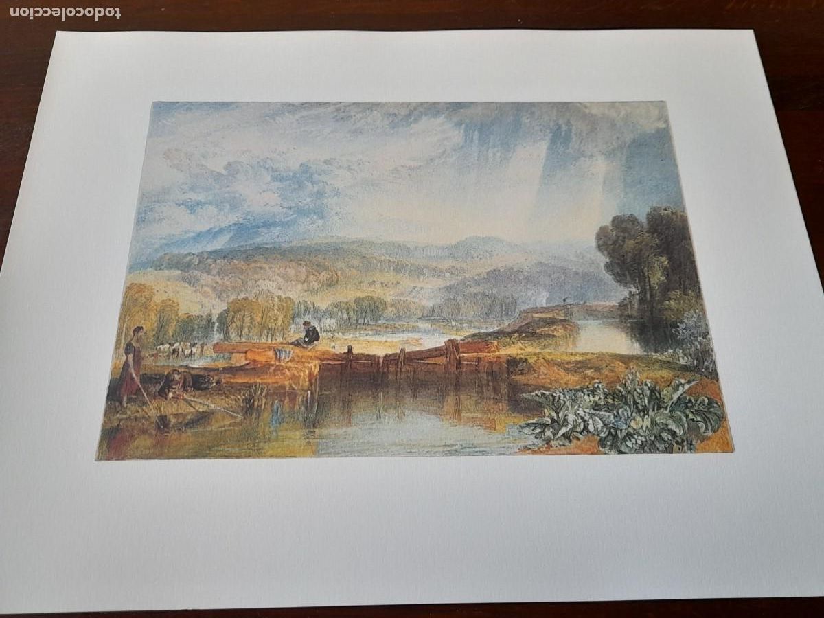 Arte: Acuarela de William Turner, Londres 1775-1851, reproducci&oacute;n Fine Art de alta calidad en lamina ilust