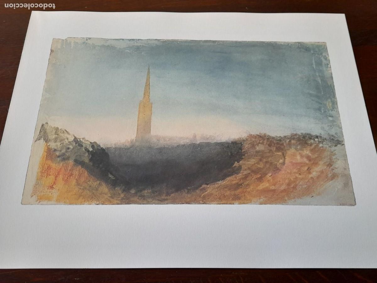 Arte: Acuarela William Turner The The Sun Setting among Dark Cloud Londres 1775-1851 reproducci&oacute;n Fine Art