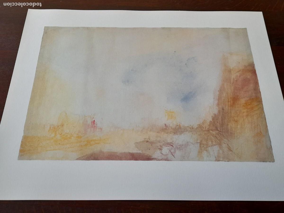 Arte: Acuarela William Turner &rdquo;Colour Study an Italian&rdquo; Londres 1775-1851 reproducci&oacute;n el lamina Fine Art