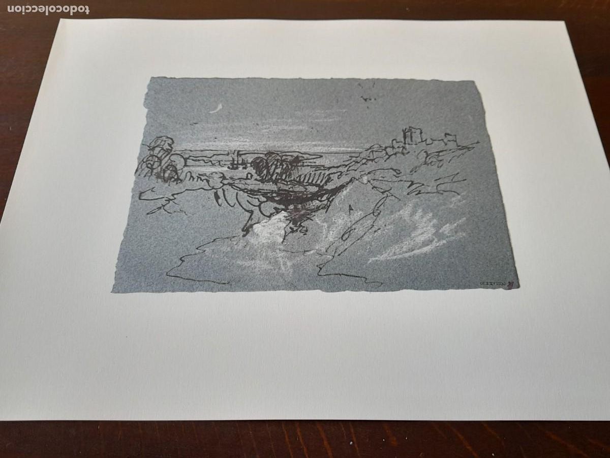 Arte: Acuarela William Turner &rdquo;Petworth, Sunset acros&rdquo; Londres 1775-1851 reproducci&oacute;n el lamina Fine Art