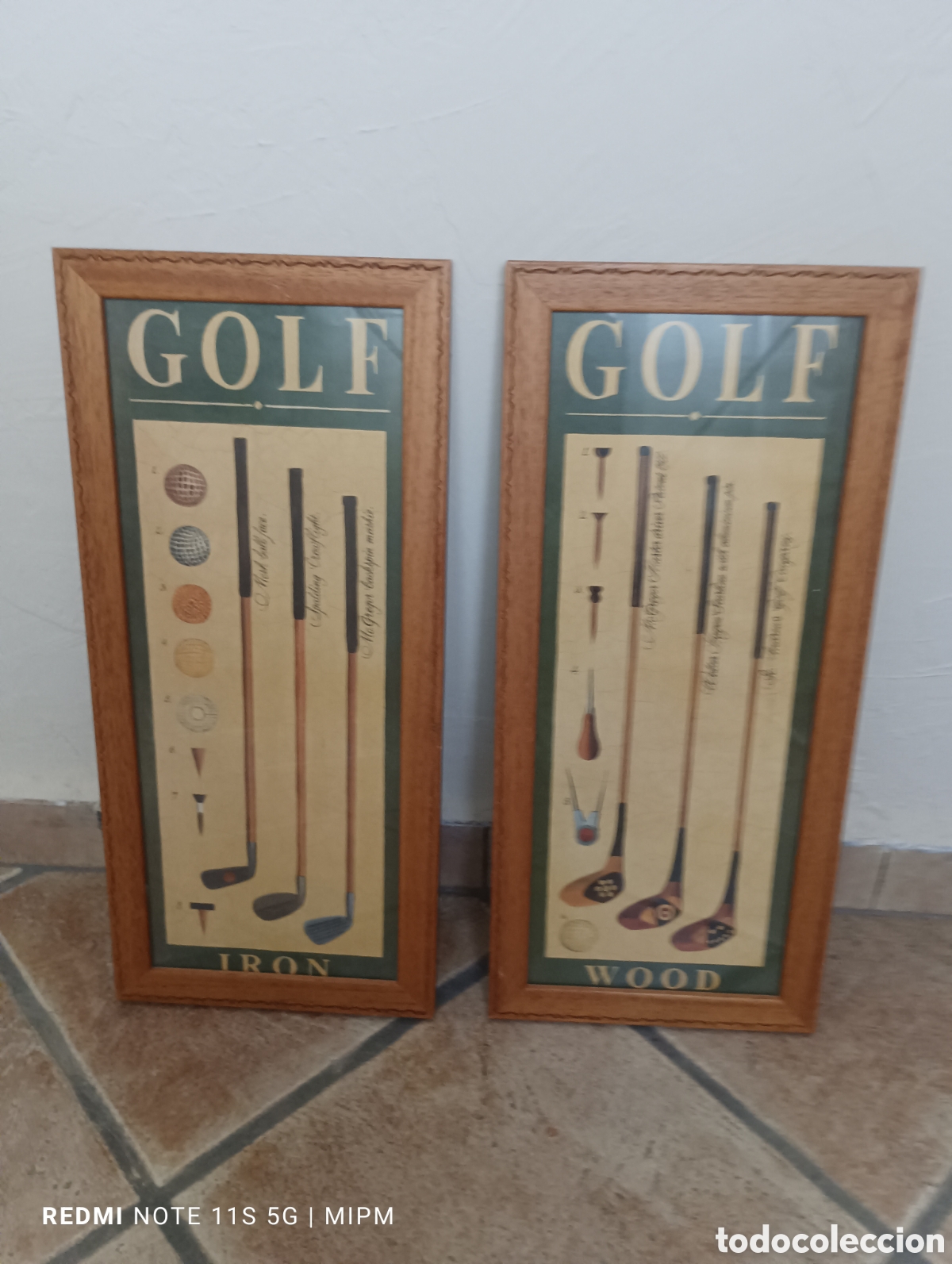 Arte: Dos cuadros de l&aacute;minas de golf