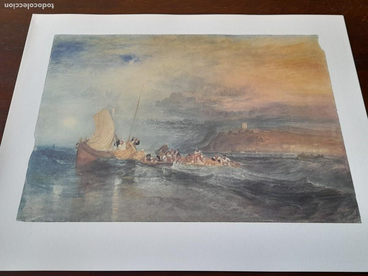 Arte: Acuarela William Turner &rdquo;Study of Buildings above&rdquo; Londres 1775-1851 reproducci&oacute;n en lamina Fine Art