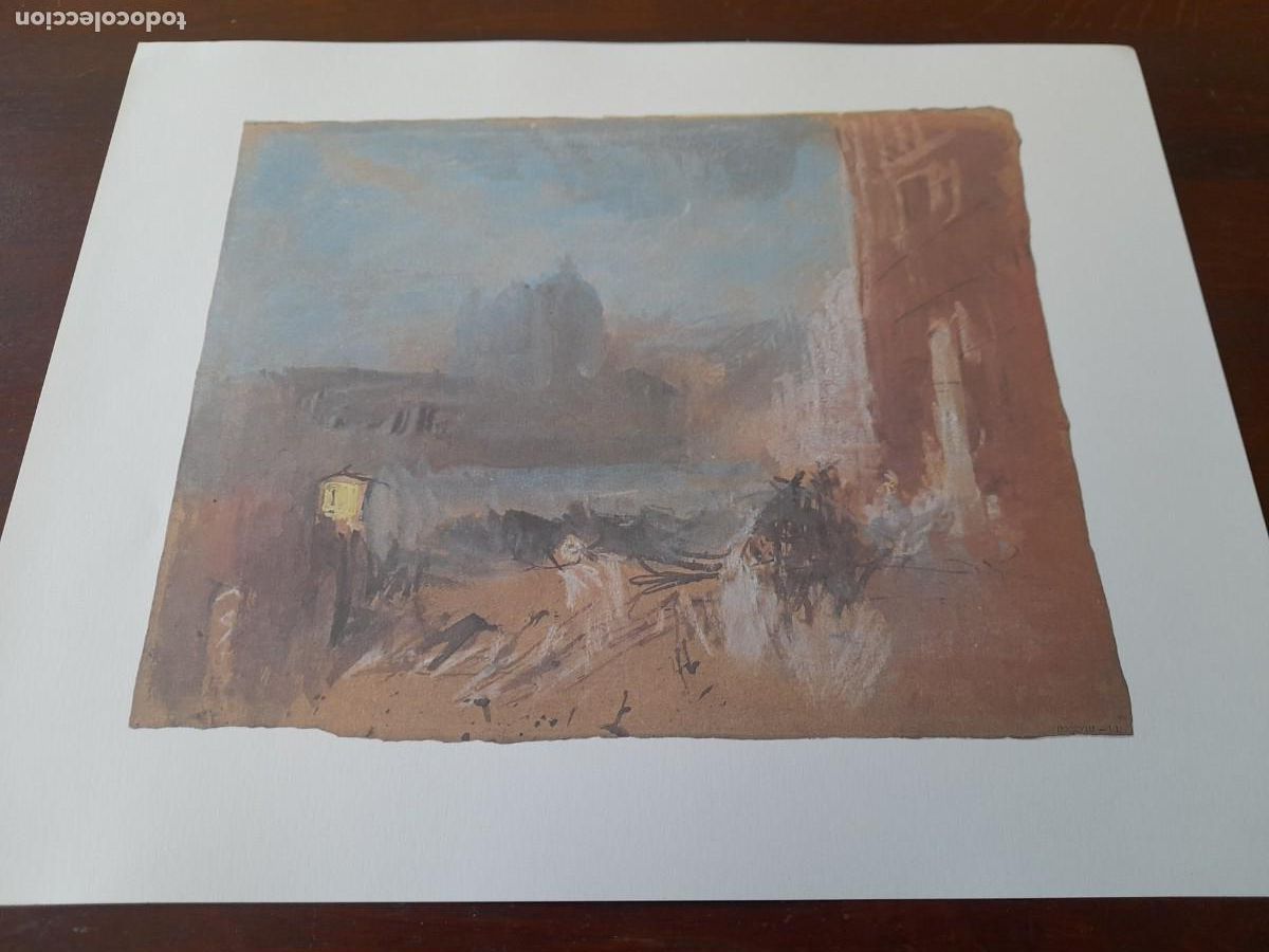 Arte: Acuarela William Turner &rdquo;Casa Grimani and Rio S.Luca&rdquo; Londres 1775-1851 reproducci&oacute;n lamina Fine Art