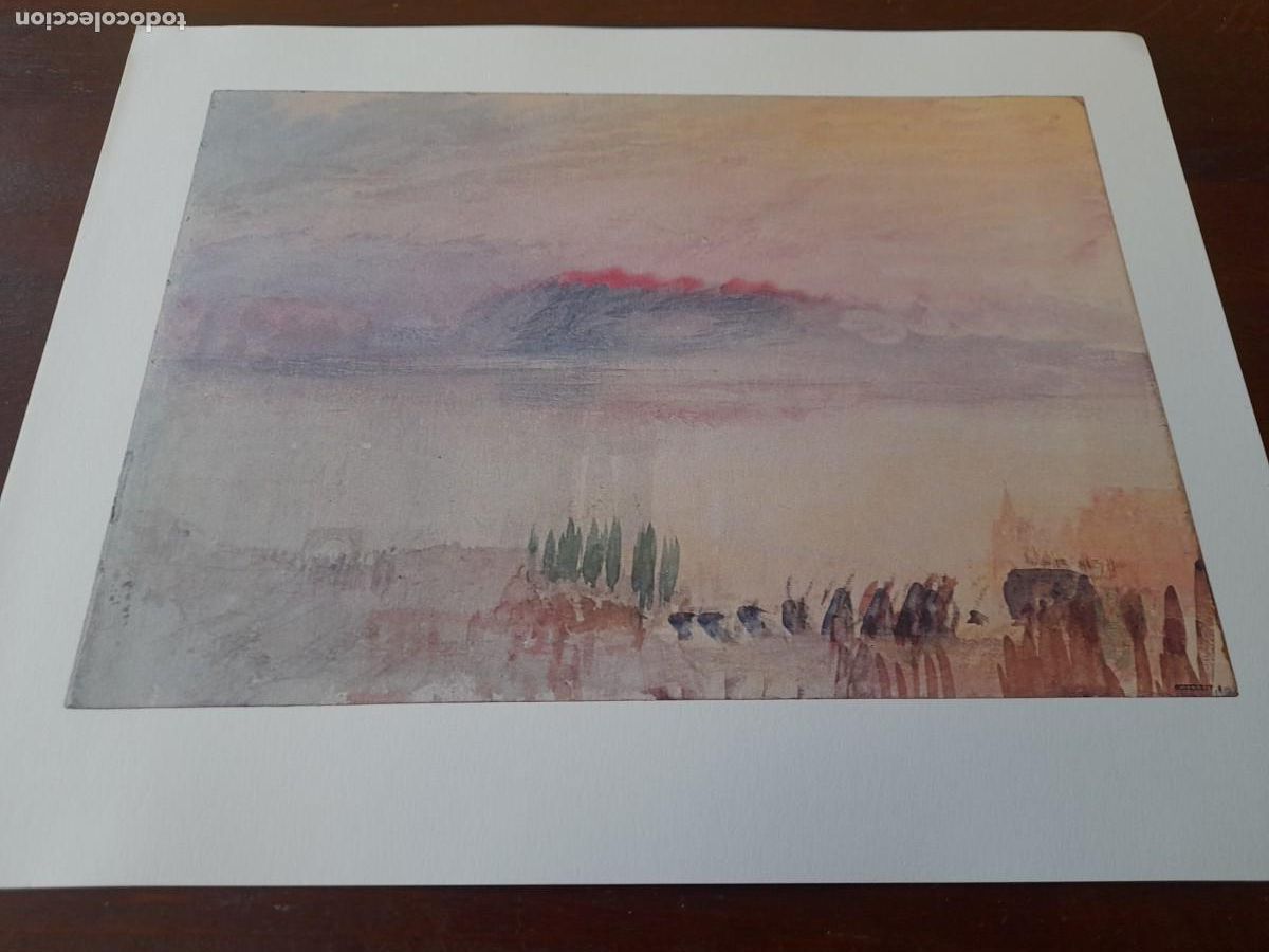 Arte: Acuarela William Turner &rdquo;Zurich, Sample Study&rdquo; Londres 1775-1851 reproducci&oacute;n lamina Fine Art