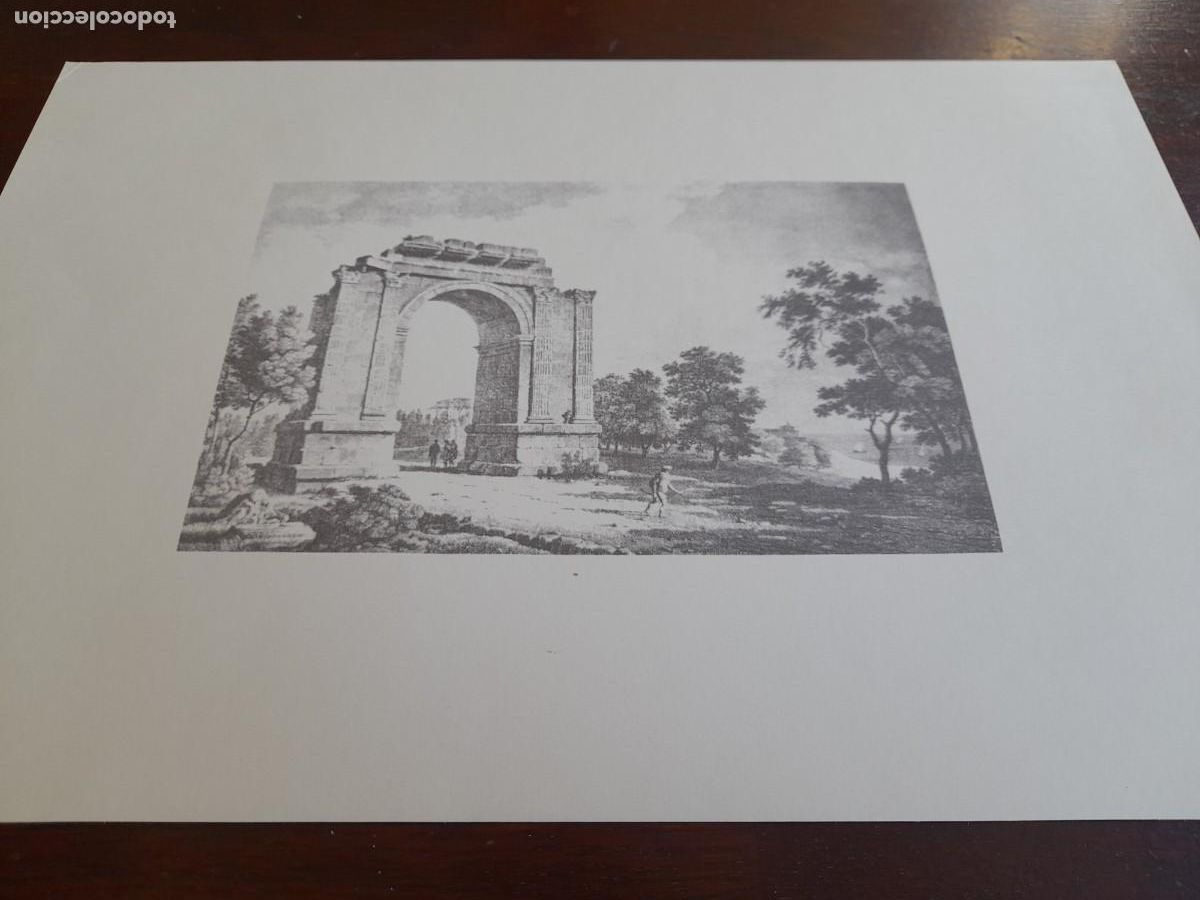 Arte: Litograf&iacute;a historica del Arc e Bara en Roda de Bara en 1806, de gran formato y calidad