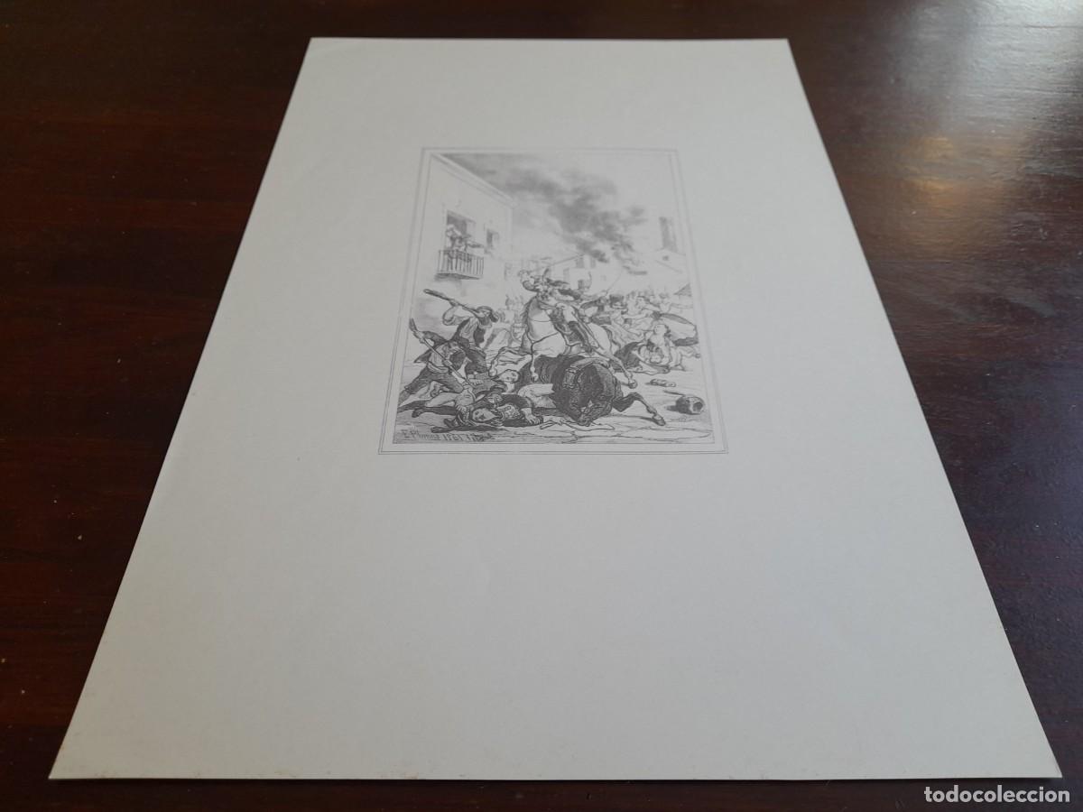 Arte: Litograf&iacute;a historica recuerdo &rdquo;Incendio y desastres de Arbors en 1861&rdquo; lamina gran formato y calidad