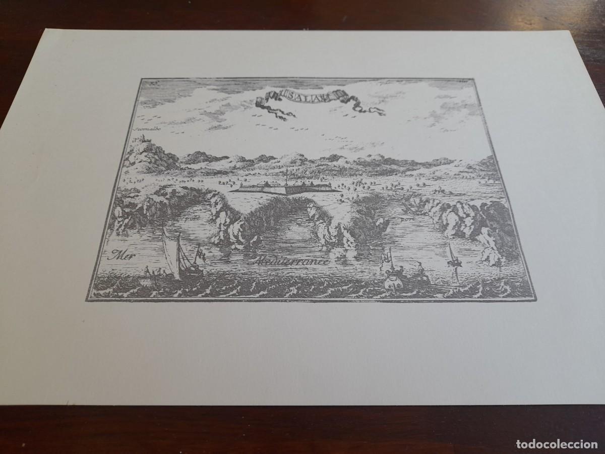 Arte: Litograf&iacute;a historica Salou,medieval, fortificado &rdquo;Platja de Somni 1643 lamina gran formato y calidad