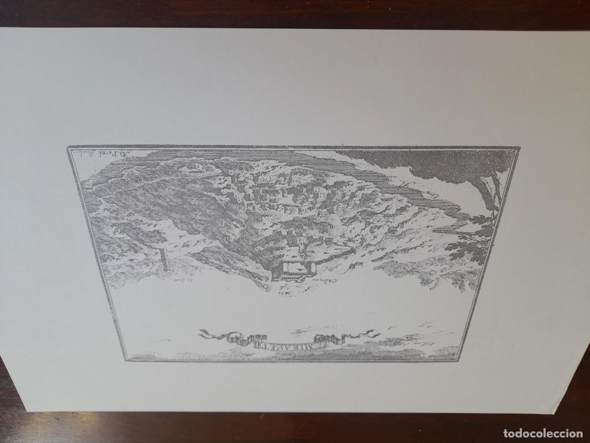 Arte: Litograf&iacute;a historica medieval del Castell de Miravet 1643 Tarragona, lamina gran formato calidad