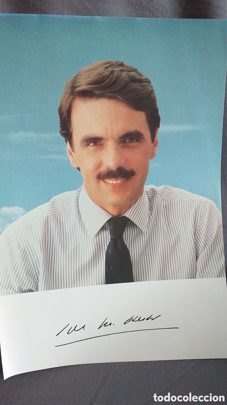 Arte: L&aacute;mina de JOS&Eacute; MAR&Iacute;A AZNAR, partido popular PP. A&ntilde;os 80. Mide 25 x 16,5 cm. Aprox.