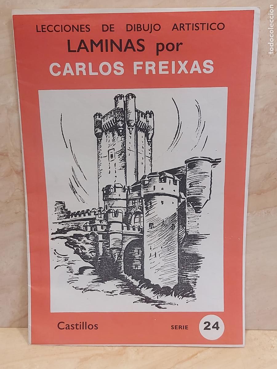 Arte: L&Aacute;MINAS DE DIBUJO ART&Iacute;STICO / SERIE 24 / CASTILLOS / CARLOS FREIXAS / 12 L&Aacute;MINAS / NUEVO