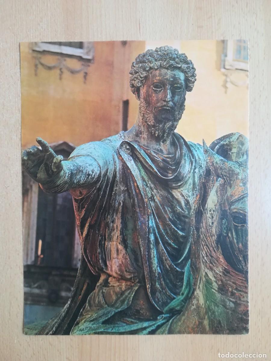 Arte: L&aacute;mina N&ordm; 27. Arte romano. Emperador Marco Aurelio. Museos Capitolinos de Roma. Historia del Arte.