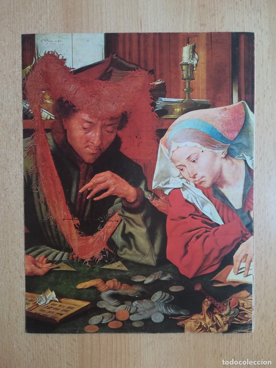 Arte: L&aacute;mina N&ordm; 66. El cambista y su mujer, de Marinus van Reymerswaele. Historia del Arte.