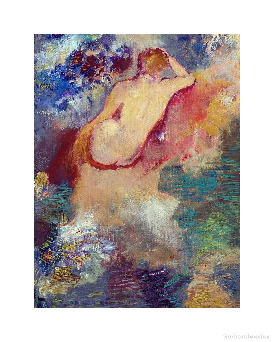 Arte: L&aacute;mina (40 x 32 cm) del cuadro Naissance de V&eacute;nus, de Odilon Redon. Tema: Pintura, Arte, Simbolismo.