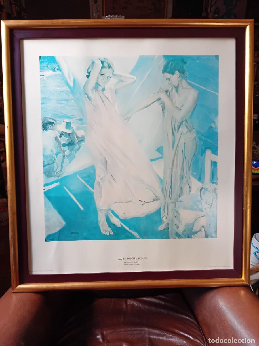 Arte: Joaqu&iacute;n Sorolla escena de playa II, foto pl&aacute;stica 1977