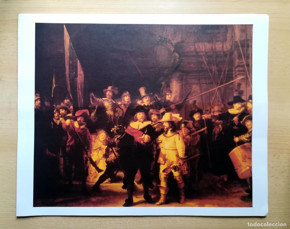 Arte: L&aacute;mina de Rembrandt Harmensz Van Rijn. La ronda de noche.