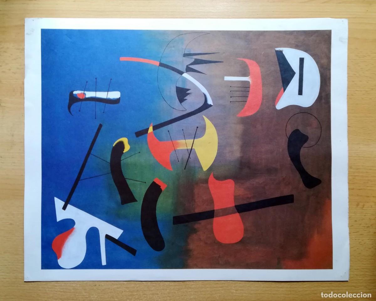 Arte: L&aacute;mina de Joan Mir&oacute;. Composici&oacute;n. - Foto 1