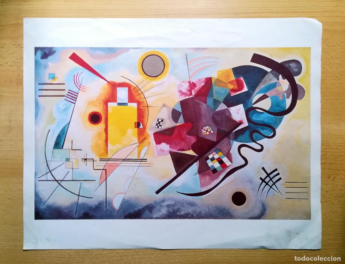 Arte: L&aacute;mina de Kandinsky. Amarillo, rojo, azul.