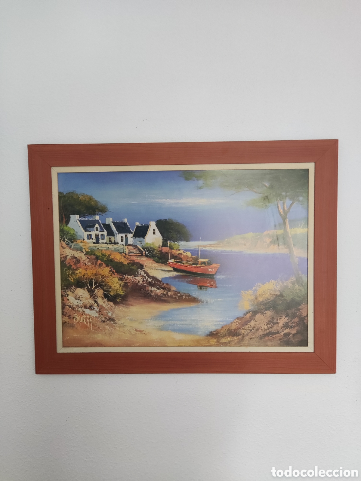 Arte: Cuadro Lamina Marina Frederick Burgy Vintage Precioso cuadro vintage con l&aacute;mina texturizada efecto l